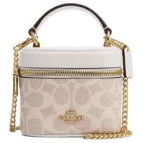 Coach Mini Jamie Camera Bag Women Signature Canvas Crossbody Shoulder Bag CY732-IMXDM Gift Box Set (Basic Set+Black Box)