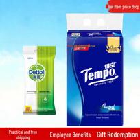 Dettol Wet Wipes & Tempo Facial Tissues Hygiene Combo