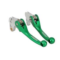 Motorcycle aluminum Brake Clutch Levers Adjustable Handle Set motorcycle accessories For KLX110L 2010-2024 žalia