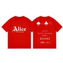 TV Play Alice in Borderland Double Sided Print T Shirts Harajuku Fashion Short Sleeve Tshirts Unisex Women Casual Cotton Tshirt 4XL