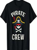 Pirate Crew Halloween Costume T-Shirt S įvairiaspalvis