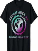 Storm Area 51 Shirt They Can't Stop Us All Alien T-Shirt S įvairiaspalvis