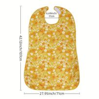 Waterproof Elderly Eating Bib Washable Soft Adult Bib Absorbent Lightweight Clothing Protectors for Elderly Nursing Home Use