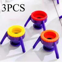 3pcs/Set Multi-Purpose Bottle Cap Inverter, Leak-Proof Design for Shower Gel & Shampoo, 3-Color Nozzle, Ideal for Bathroom Use