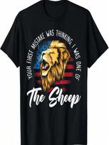 Your First Mistake Was Thinking I Was One Of The Sheep Lion T-Shirt S įvairiaspalvis