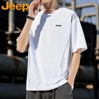 JEEP Men's Ice-Feel Quick-Dry Short Sleeve T-Shirt 8XL balta