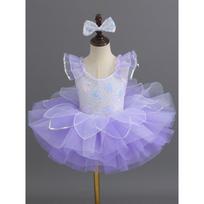 Children's Tutu Dress Performance Costume Kindergarten Ballet Dance Princess Sequin Tulle Skirt for Girls 100 violetinė