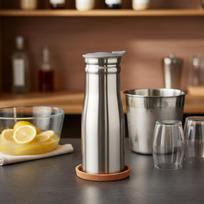 Stainless Steel Pitcher with Lid Korean Design Metal Beverage Jug Large Capacity Tea Pot