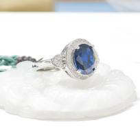 Gesen Jewelry Luxurious Colorful Zircon Pigeon Egg Ring One Size