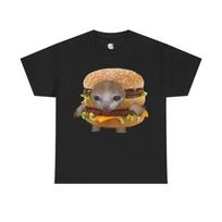 Kitty Burger Meme Graphic Boxy Unisex T-Shirt Graphic Tee S