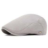 Unisex Mesh Breathable Summer Beret - British Style, Korean Trend, Newsboy Flat Cap Adjustable šviesiai pilka spalva