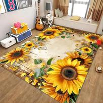 1pc Sunflower Design Area Rugs for Living Rooms, Carpets for Indoor Outdoor Use, for Kitchens, Offices, and Bathrooms Home Decor 40cm x 60cm