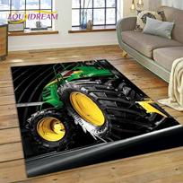 Retro Tractor Car 3D Truck Carpet Rug for Bedroom Living Room Home Sofa Decoration,Children Game Large Decor Floor Mat Gift 40x60cm( 15x23in )