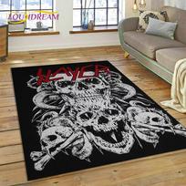 3D Rock Slayer Heavy Metal Band Carpet Rug for Bedroom Living Room Home Sofa Decoration,Children Game Large Decor Floor Mat Gift 40x60cm( 15x23in )