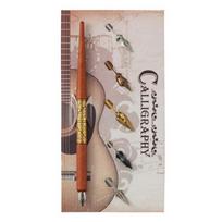 With 5 Nibs Calligraphy Pen Wood Handle Dipping Pen Multifunction Dip Pen Set  Hand Writing ruda