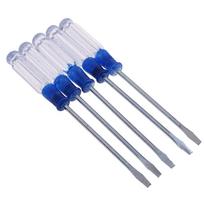 5Pcs 3 Inch Small Precision Flat-blade/Cross Screwdriver Red Blue Plastic Handle Screwdriver Home Repair Tools Set mėlyna