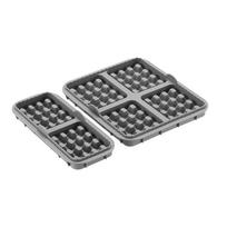 1/2Pcs Air Fryer Waffle Baking Mold Reusable Silicone Waffle Mould Silicone Air Fryer Liner Mold For Dual Basket 2PCS pilka spalva