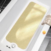Bathroom Shower Mat Non Slip Absorbent Bath Rug with Contoured Design for Tub and Shower Floor Comfort and Safety smėlis