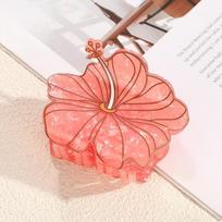 Hairpin Flower Hair Clip Acrylic Grab Clip Fashion Plastic Shark Clip  Headwear Style 1