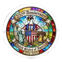 2D Acrylic Suncatcher Window Hanging Ornament 250th Anniversary Patriotic Design Decorative Sun Catcher for Home Window Display