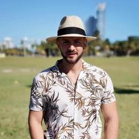 Unisex Panamos šiaudinė skrybėlė Platus kraštas Vasarinė paplūdimio apsauga nuo saulės Reguliuojama 55-60cm Sulankstoma Fedora Didelis dydis M 55-57cm pieno baltumo spalva