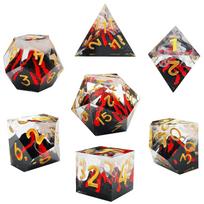 7pcs/set of Beautiful COC Resin Dice Set Polyhedral Number Dice for DND TRPG RPG Cthulhu Role Play Board Game Dnd Dice Set