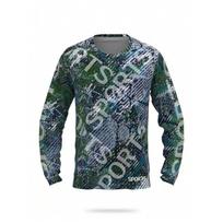 Men Fashionable Round Neck Long Sleeve 3D Digital Print Quick-Drying Breathable Fishing Hiking Running Exercise Fitness Outdoor T-Shirt S