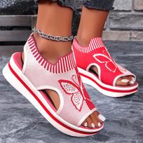 Women'S Canvas Sandals Women’S Ortic Sandals Comfortable Plantar Fasciitis Arch Support Sandal Ladies Fashion Wedge Sandals 37