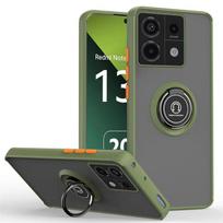 Smūgiams atsparus šarvuotas dėklas Xiaomi Redmi Note 13 14 12 11 Pro Plus 11S 12S 10 9 8 Redmi 13C 12C 10C telefonui su magnetiniu žiedu laikikliu Note 14 Pro 4G5G armijos žalia spalva