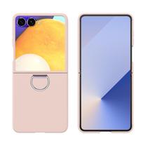Samsung ZFlip7/Fold6 Frosted Case with Painted Ring and Ribbon Lanyard Flip7 rožinės rožinės spalvos