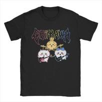 Men's T-Shirt Chiikawa Usagi Hachiware Humorous Cotton Tee Short Sleeve Colorful Heavy Metal T Shirt Crewneck merch Gift Idea S juoda