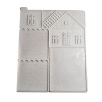 Creative Plaster Homes Decors Silicone Mold Flexible Silicone Fence House Mold for Artistic Cement and Resin Crafting 1