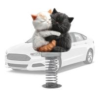 Automobilio prietaisų skydelio figūrėlė - Katės formos 2D akrilinė automobilio interjero puošmena, Automobilio interjero figūrėlė See description