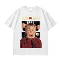 Summer Movie Home Alone Graphic T-shirt Kevin Printed High Street Harajuku Tees Vintage 100% Pure Cotton Printed T-shirt S