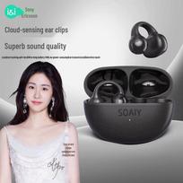 Soaiy JS20 Open-Ear Clip-on Bluetooth Earbuds juoda