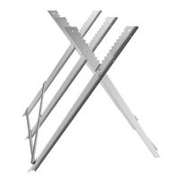 Saw Horse, 149.7 kg Capacity Folding Work Horse with Heavy Duty Legs, All-Metal Sawhorses with High-Quality Steel Frame, Aligned Serrated Structure,