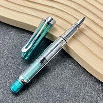 14 Colors Piston Fountain Pen EF/F Nib Plastic Ink Pen Silver Clip PK Jinhao Lanbitou 3059 Office Supplies School Stationery (as the picture,EF)
