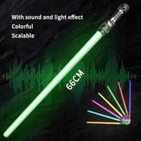 Vibrant Children Multi-Colored Glowing Sword Toys Laser Sword Lightsaber Red And Blue Double Saber Telescopic Music Cosplay Cool Flashing Toy