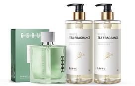 GUSHI Care Kits Unisex Darjeeling Tea 50ml+Shampoo 500g+Shower Gel 500g