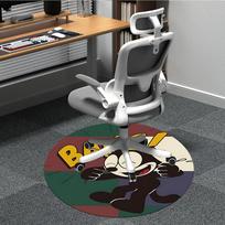 Felix the Cat Office Round Area Rug, Under Office Chairs Bedroom Living Room Home Decor, a1022416 80cm by 80cm