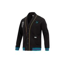PUMA Team Badge V-neck Jacket 'Black' Men's 677374-01 S