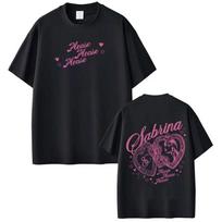 Y2k Fashion Tshirts Singer Sabrina Carpenter Tour 2026 Graphic TShirt Unisex Women Shortsleeve Loose Casual  Tshirts Fan Gift S
