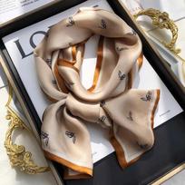 100% mulberry silk satin 15 * 145 coffee pony long scarf women's spring summer double-sided silk scarf standard