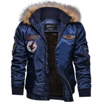 Plus Velvet Thick Winter Cotton Coat S ultramarino mėlyna spalva
