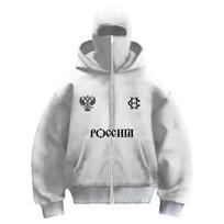 STREETRICH New Balaclava Fashion Double Hoodie Design Hoodie Jacket Hip Hop Street Zipup Hoodie Y2K Men Women Gothic Harajuku Sweatshirt S balta