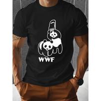 Men'S & Women'S Cute Panda Print T-Shirt - with Graphic, Soft Breathable Short Sleeve Round Neck Casual Streetwear Top, Unisex All-Season Fit for S juoda