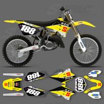 SPACE For SUKUZI  RM125 -250 2001 2002 2003 2004 2005 2006-2012 Custom Motorcycle Graphics Background Decals Stickers Kits 004
