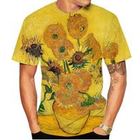 Van Gogh Art Flower 3D Printing Fashion New Men's and Women's Same Street Clothing Short Sleeve T-Shirt S