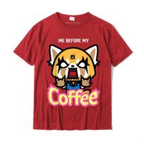 Aggretsuko I Need My Coffee Rage Tee Shirt Printed Tshirts For Unisex Cotton Tees Group Latest Plus Size S