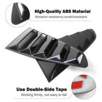 for Ford Mustang Side Window Shades 2015 2016 2021 2022 2023 Windshield Sunshade Ventilation GT 2pcs Set ABS Black juoda